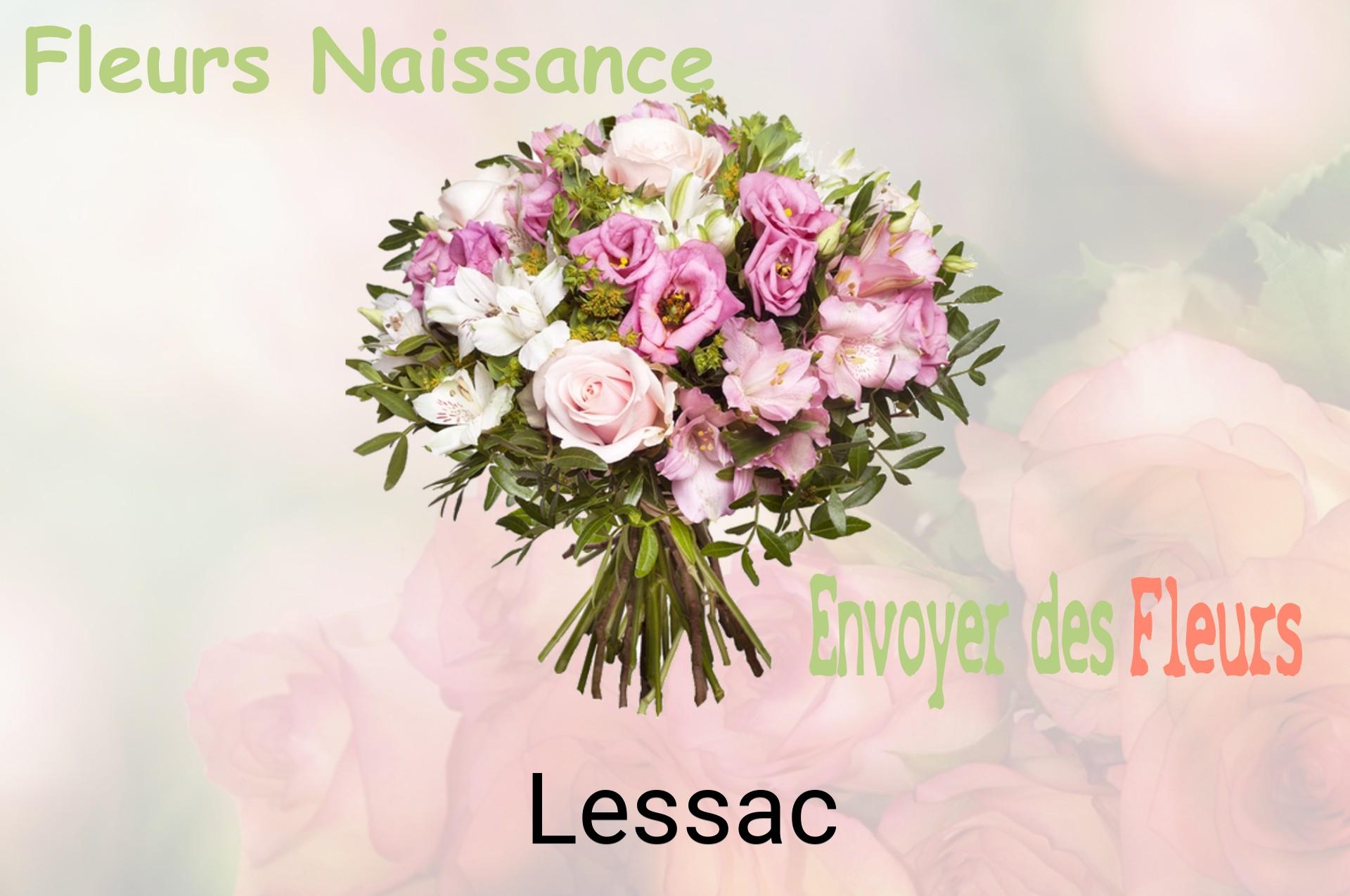 Bouquet de fleurs de naissance livré à Lessac